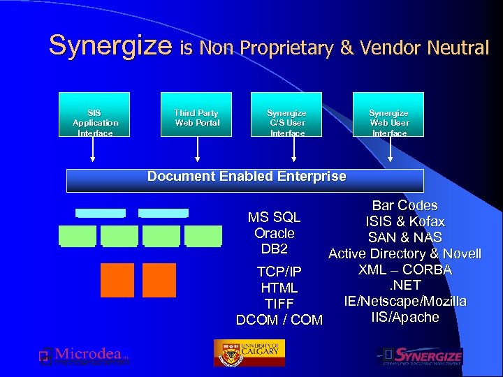 Synergize is Non Proprietary & Vendor Neutral SIS Application Interface Third Party Web Portal