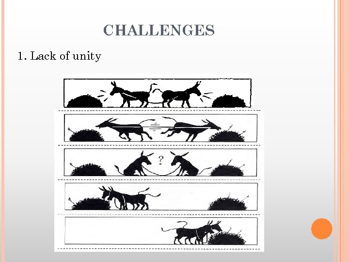 CHALLENGES 1. Lack of unity 