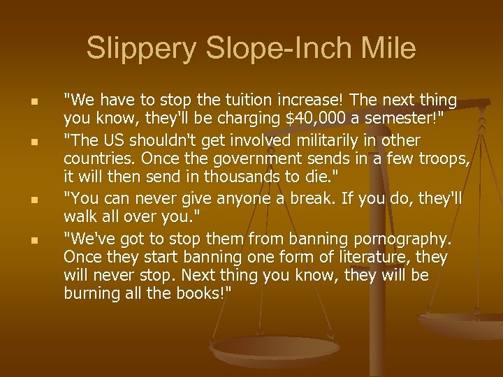 Slippery Slope-Inch Mile n n 