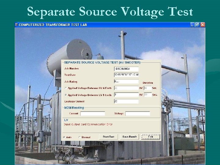 Separate Source Voltage Test 