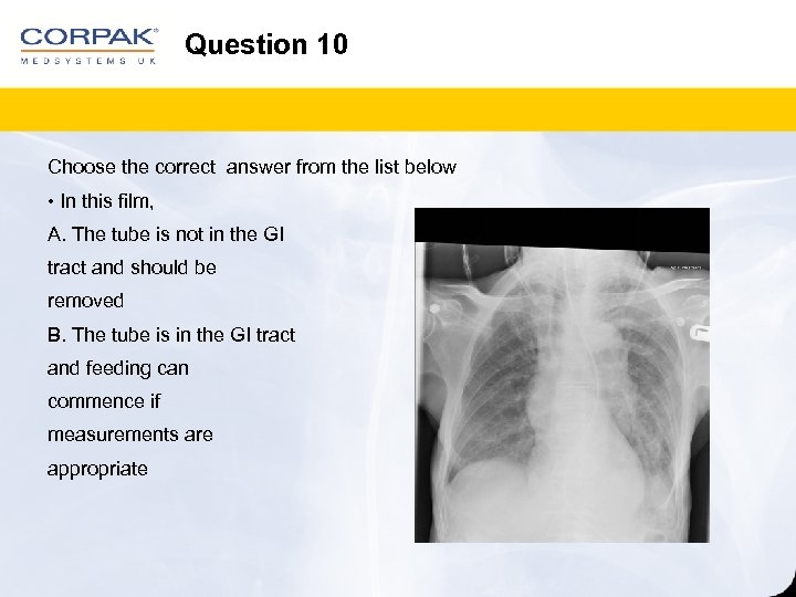 Question 10 Choose the correct answer from the list below • In this film,