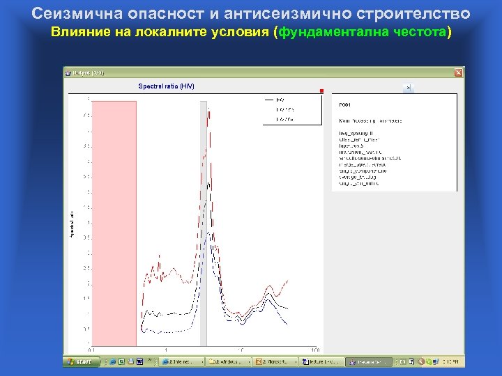Сеизмична опасност и антисеизмично строителство Влияние на локалните условия (фундаментална честота) 