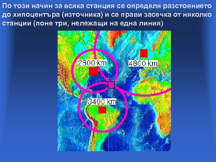 По този начин за всяка станция се определя разстоянието до хипоцентъра (източника) и се