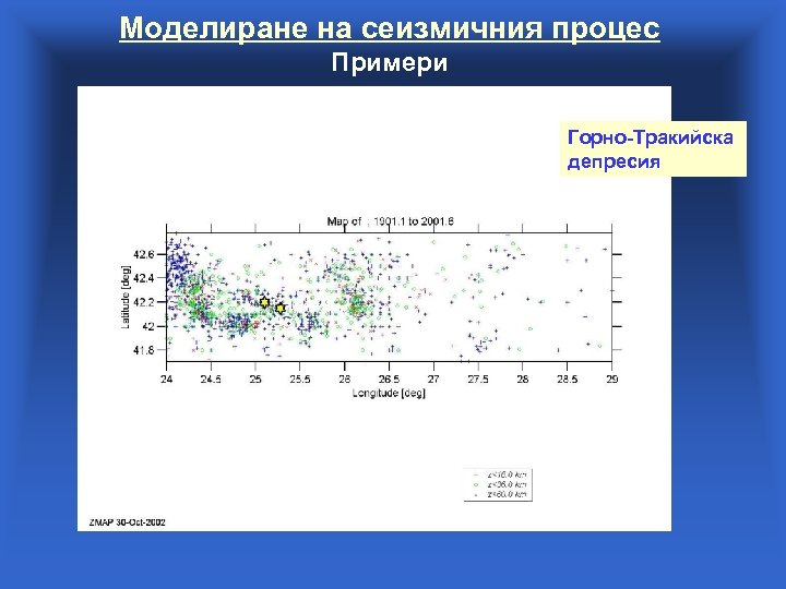 Моделиране на сеизмичния процес Примери Горно-Тракийска депресия 