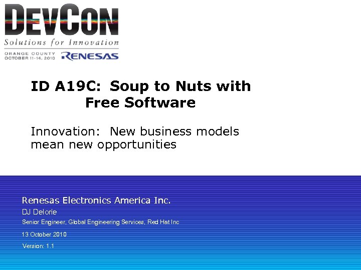 ID A 19 C: Soup to Nuts with Free Software Innovation: New business models