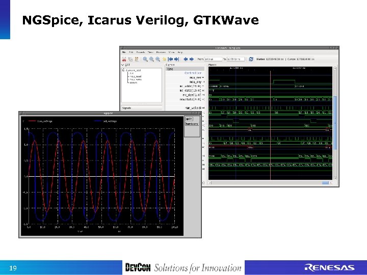 NGSpice, Icarus Verilog, GTKWave 19 