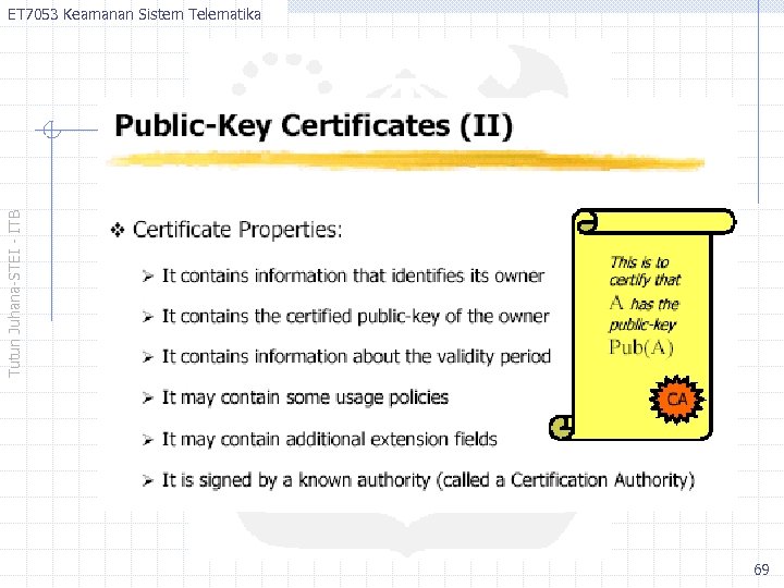 Tutun Juhana-STEI - ITB ET 7053 Keamanan Sistem Telematika 69 