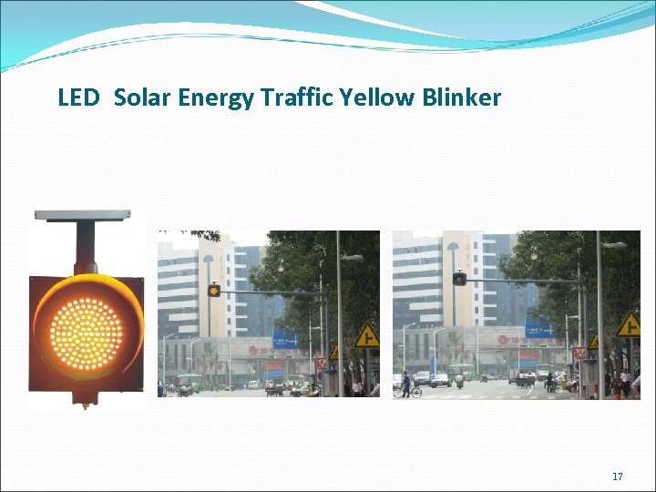 LED Solar Energy Traffic Yellow Blinker 17 