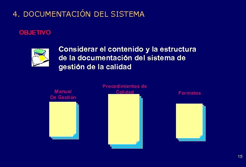 4. DOCUMENTACIÓN DEL SISTEMA OBJETIVO Considerar el contenido y la estructura de la documentación
