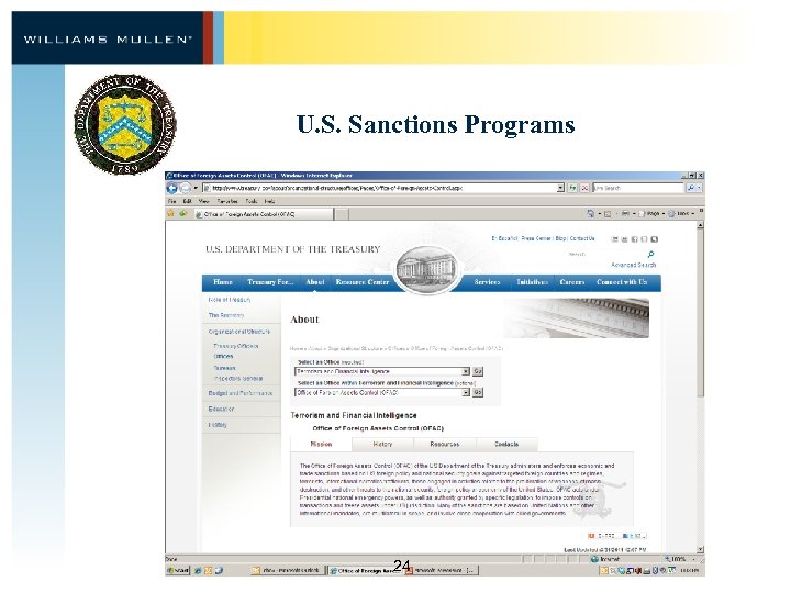 U. S. Sanctions Programs 24 