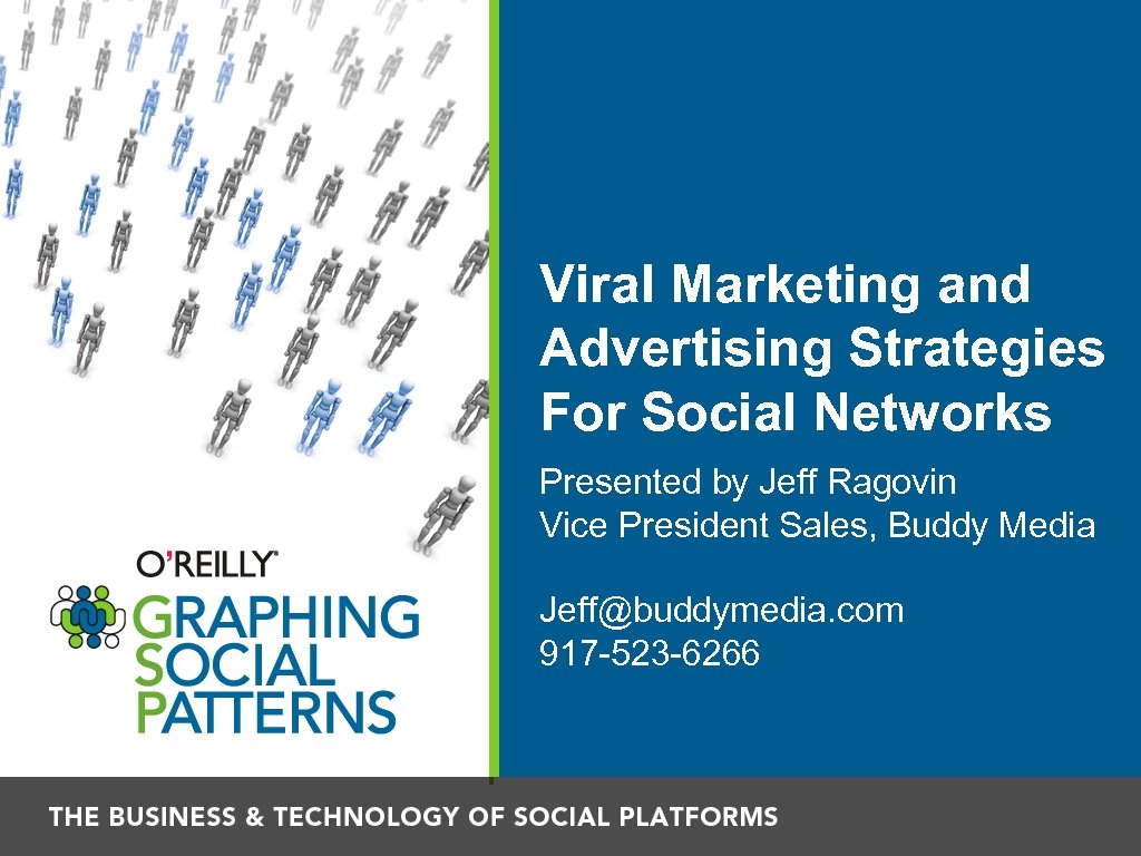 Viral Marketing and Advertising Strategies For Social Networks Presented by Jeff Ragovin Vice President