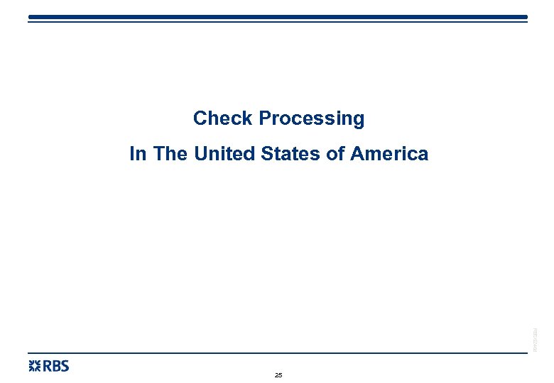 Check Processing In The United States of America RBS 6245 d 25 