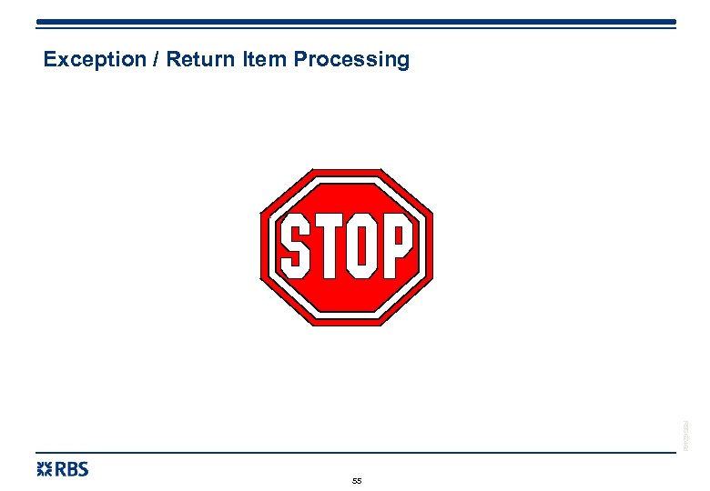 Exception / Return Item Processing RBS 6245 d 55 