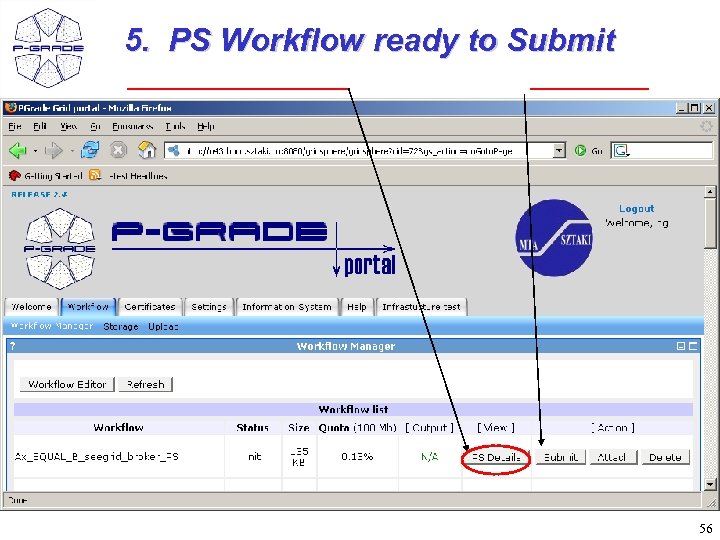 5. PS Workflow ready to Submit 56 
