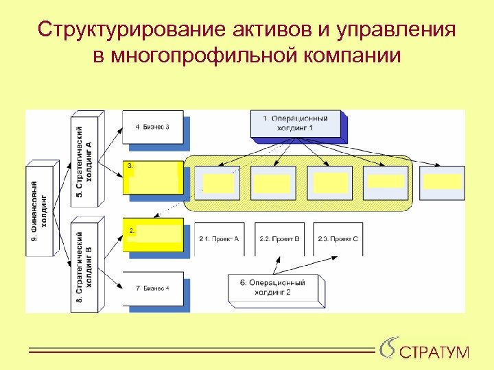 Структурирование активов и управления в многопрофильной компании 