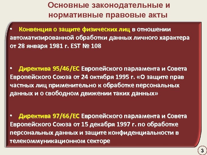 Конвенция о персональных данных. Директива европейского парламента и совета европейского Союза 95/46/ЕС. Юридическая сила НПА конвенция. Конвенционные акты ЕС. Основные мероприятия директива 95/46/ЕС.