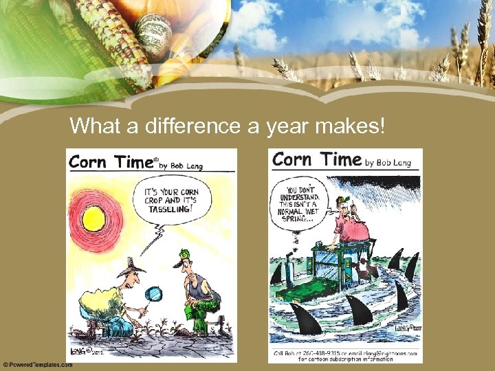 What a difference a year makes! 