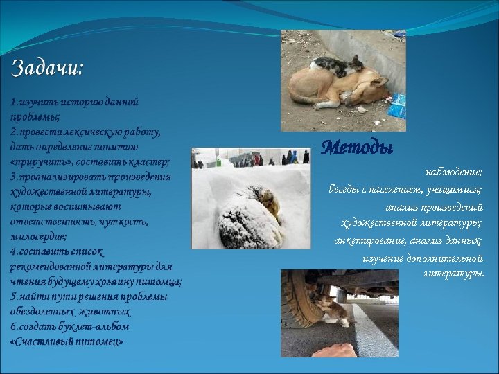 Методы наблюдение; беседы с населением, учащимися; анализ произведений художественной литературы; анкетирование, анализ данных; изучение