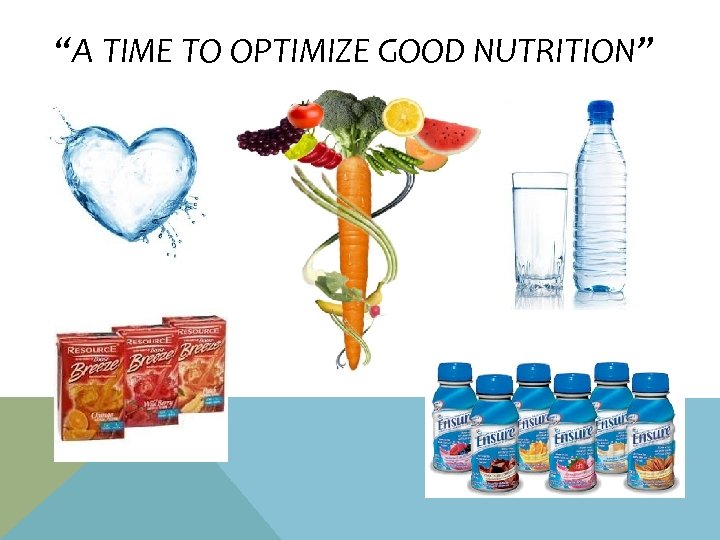 “A TIME TO OPTIMIZE GOOD NUTRITION” 