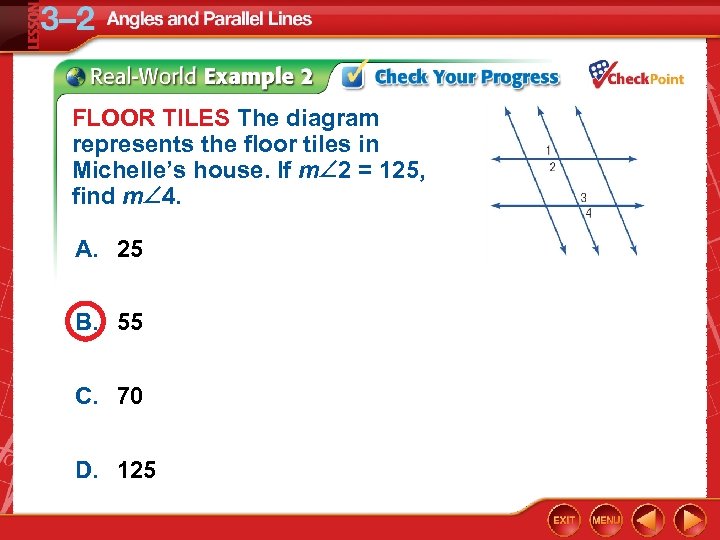 FLOOR TILES The diagram represents the floor tiles in Michelle’s house. If m 2