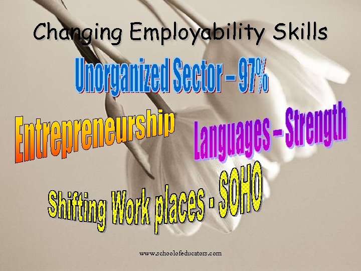 Changing Employability Skills www. schoolofeducators. com 
