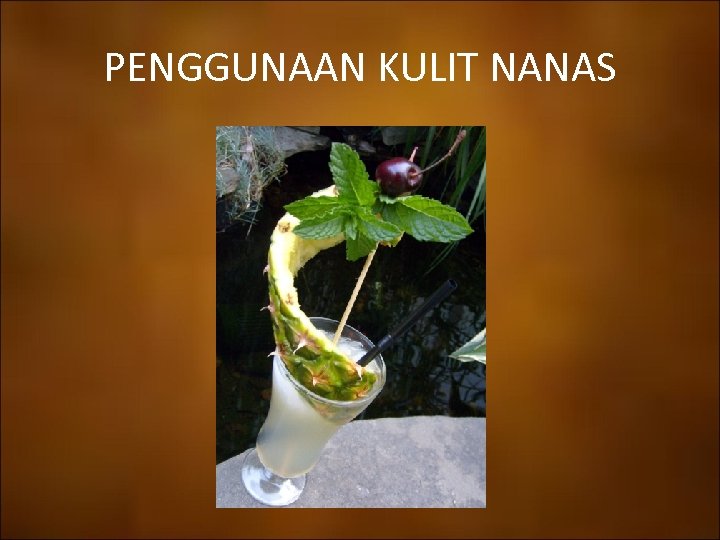 PENGGUNAAN KULIT NANAS 