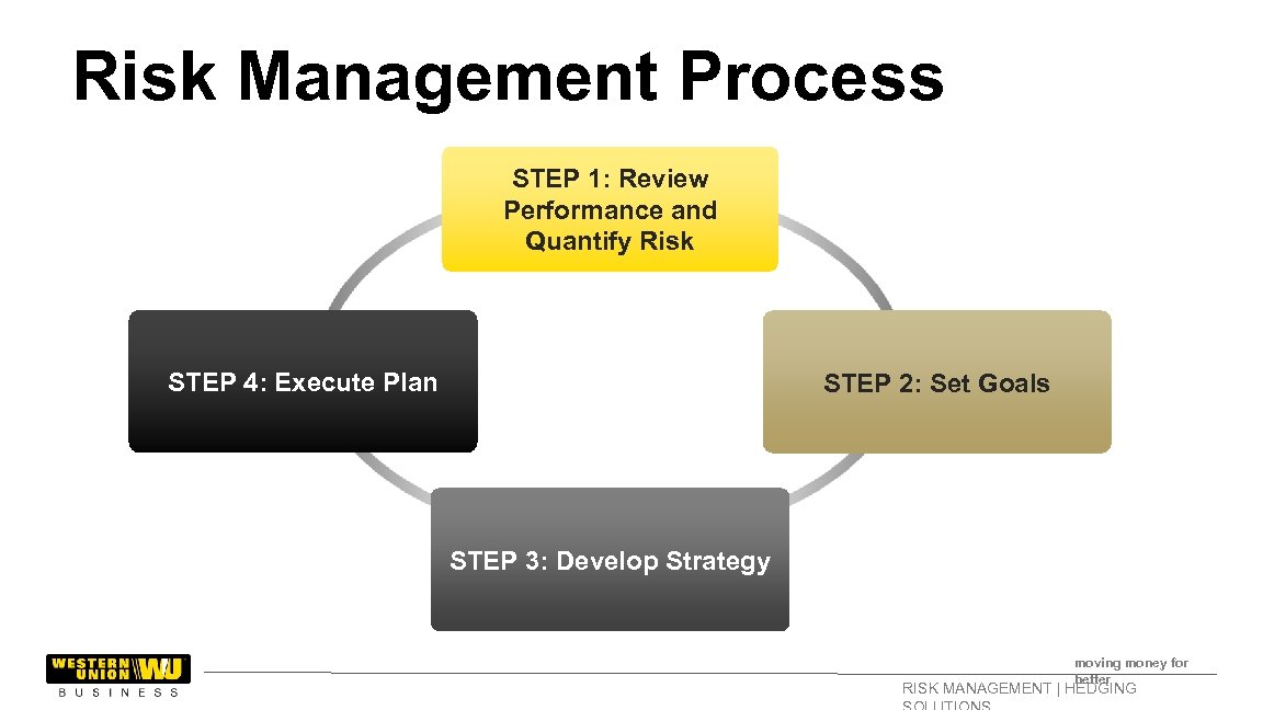 Risk Management Process STEP 1: Review Performance and Quantify Risk STEP 4: Execute Plan