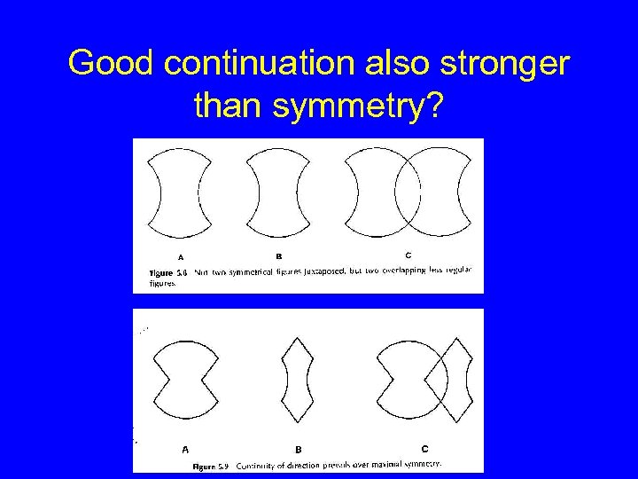 Good continuation also stronger than symmetry? 