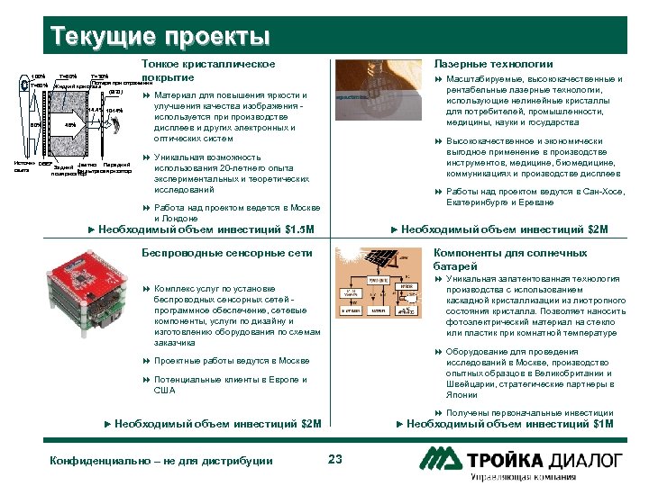 Текущие проекты 100% T=60% Тонкое кристаллическое покрытие T=80% 14. 4% 10 -14% 60% Лазерные