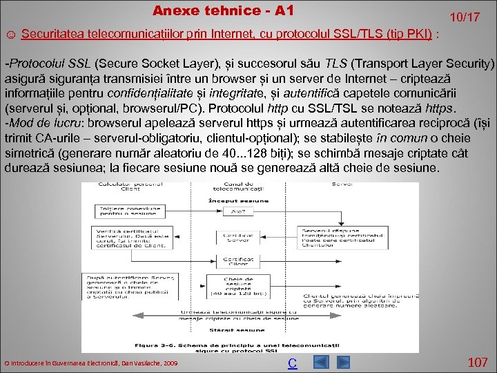 Anexe tehnice - A 1 10/17 ☺ Securitatea telecomunicațiilor prin Internet, cu protocolul SSL/TLS