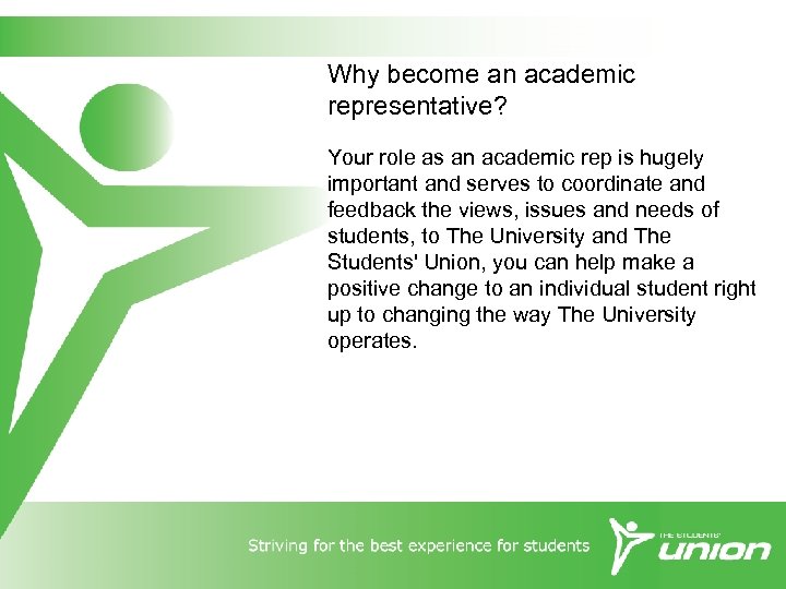 Why become an academic representative? Your role as an academic rep is hugely important