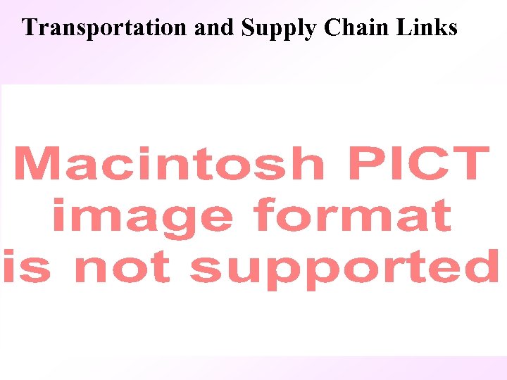 Transportation and Supply Chain Links 