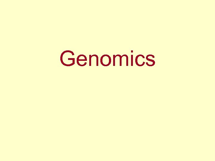 Genomics 