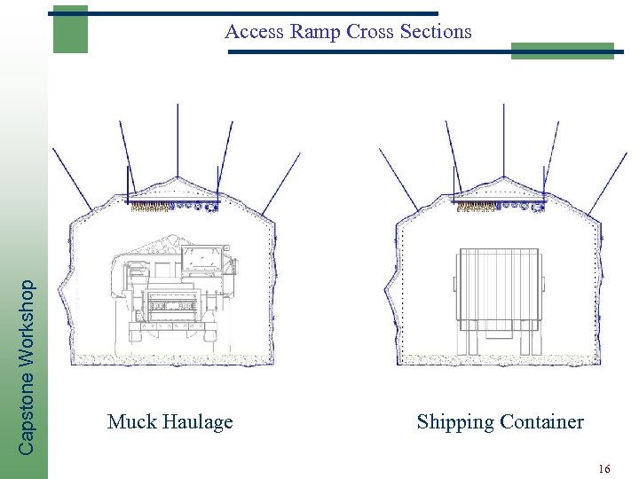 Capstone Workshop Access Ramp Cross Sections Muck Haulage Shipping Container 16 