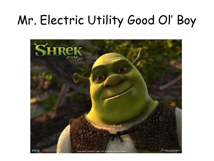 Mr. Electric Utility Good Ol’ Boy 