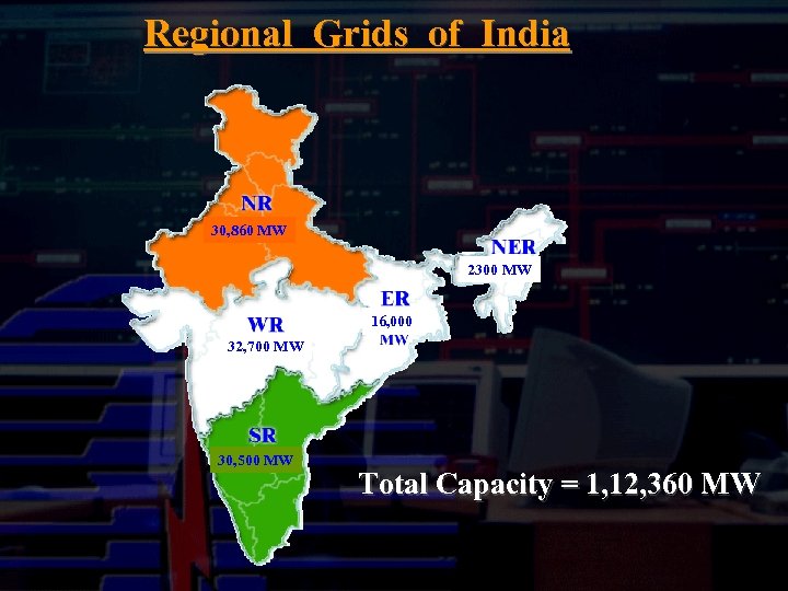 Regional Grids of India 30, 860 MW 2300 MW 16, 000 32, 700 MW