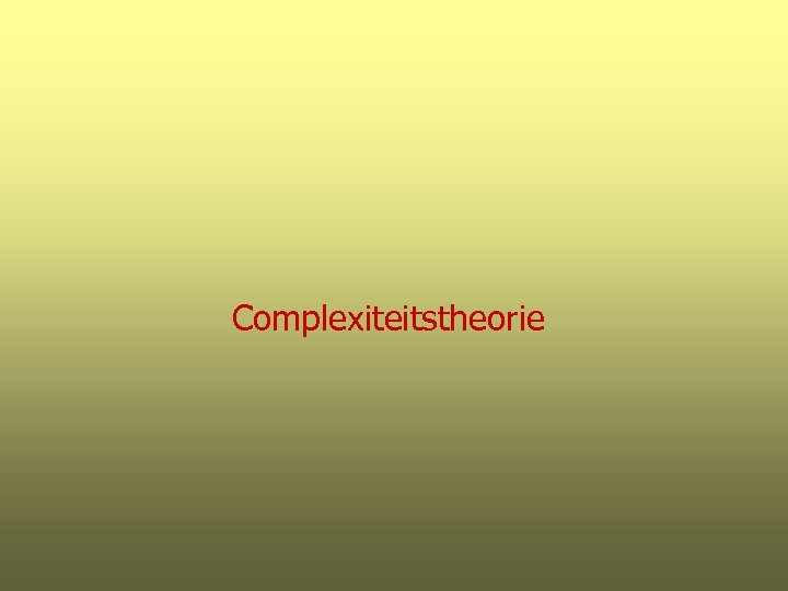 Complexiteitstheorie 