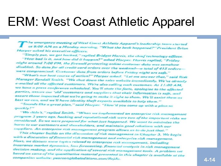ERM: West Coast Athletic Apparel 4 -14 