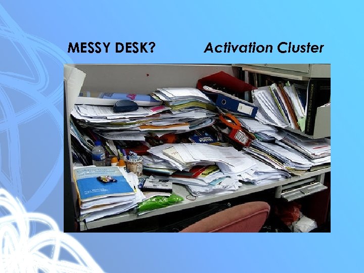 MESSY DESK? Activation Cluster 