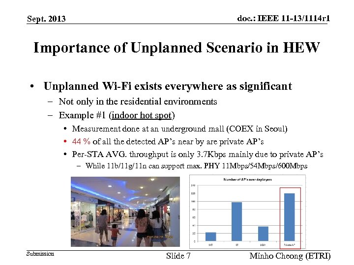 doc. : IEEE 11 -13/1114 r 1 Sept. 2013 Importance of Unplanned Scenario in