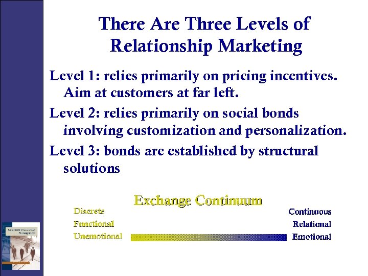 There Are Three Levels of Relationship Marketing Level 1: relies primarily on pricing incentives.