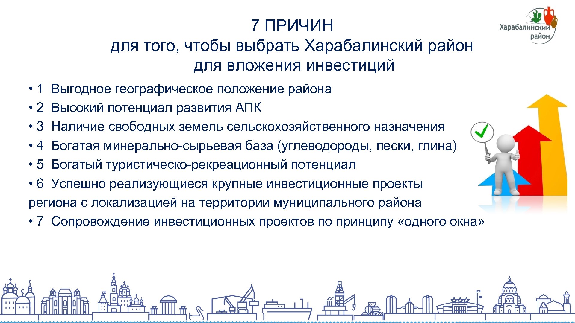 7 ПРИЧИН для того, чтобы выбрать Харабалинский район для вложения инвестиций • 1 Выгодное