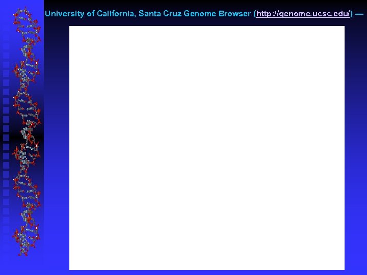 University of California, Santa Cruz Genome Browser (http: //genome. ucsc. edu/) — 