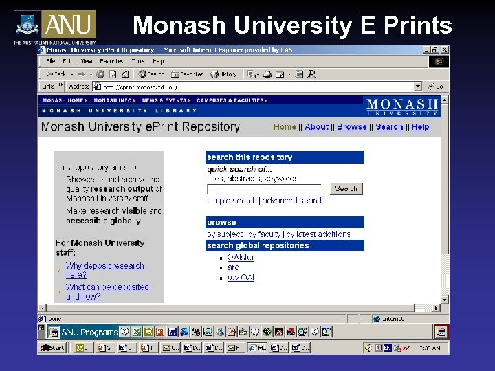 Monash University E Prints 