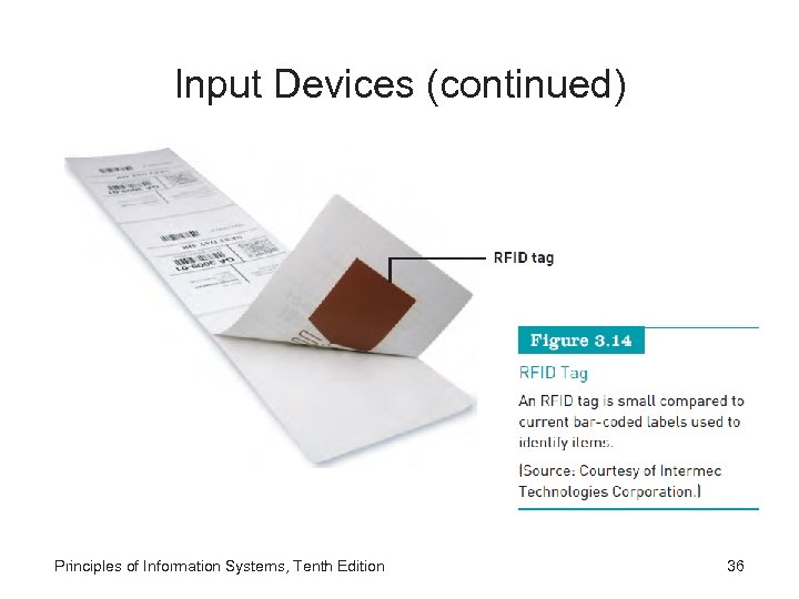 Input Devices (continued) Principles of Information Systems, Tenth Edition 36 