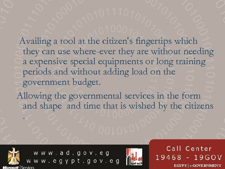 Availing a tool at the citizen's fingertips which they can use where-ever they are