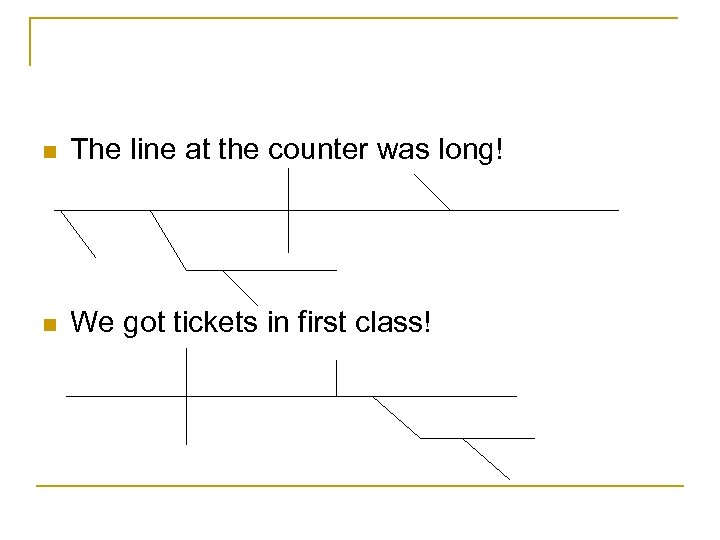 n The line at the counter was long! n We got tickets in first