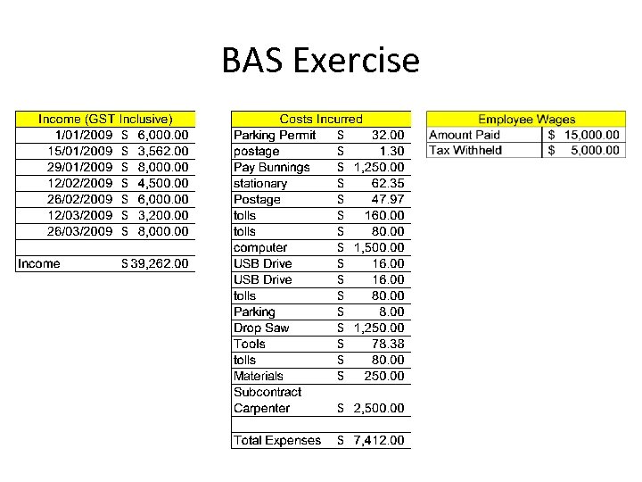 BAS Exercise 