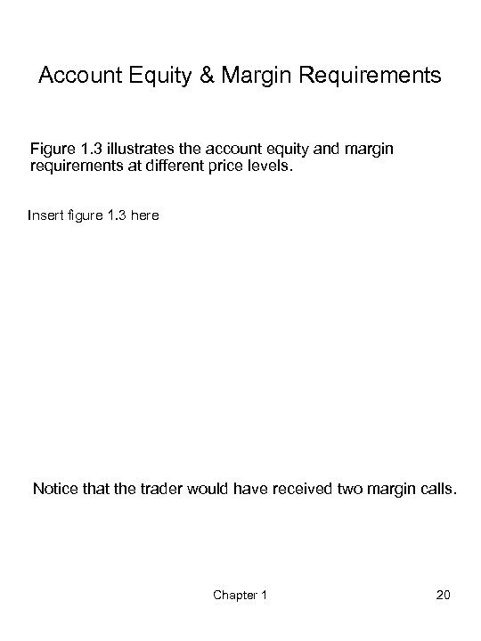 Account Equity & Margin Requirements Figure 1. 3 illustrates the account equity and margin