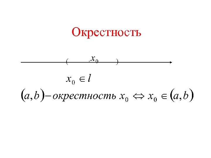 Окрестность ( ) 